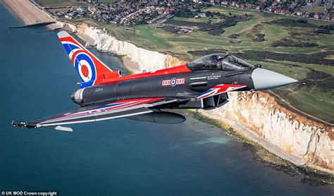 Raf Typhoon Roars Over White Cliffs Of Dover Ahead Of Battle Of Britain