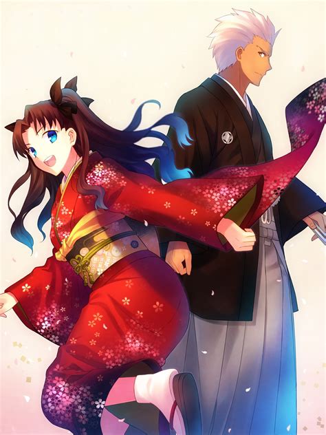 Fate Series Tohsaka Rin Archer Fate Stay Night Kimono Traditional