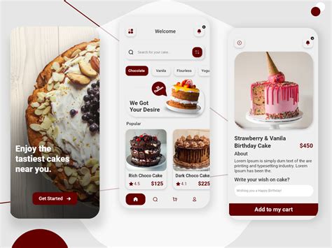 Cake Shop App Ui Design Uplabs