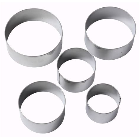 Fluted Round Cookie Cutters Set Of 5 Pastry And Cookie Cutters From