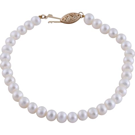 Vintage Cultured Pearl Bracelet With K Gold Clasp From Heartofgems On