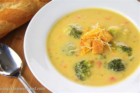 Broccoli Cheddar Soup Simply Home Cooked