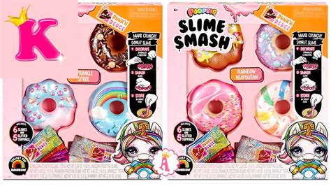 Радужные пончики со слаймом Poopsie Slime Smash Donut новинка от Lol