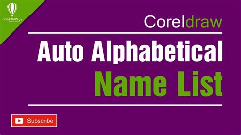 Again, my name is george michael nelson and george is my given. Auto alphabetical name list || Coreldraw Hindi || Shashi ...