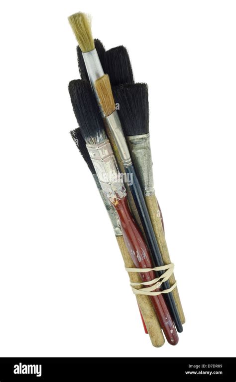 Assorted Used Paint Brushes Stock Photo Alamy