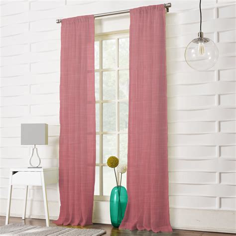 Plain Textured Voile Panel Blush Pink Netcurtains Co Uk