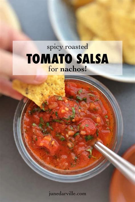 Homemade Tomato Salsa Recipe With Freshly Roasted Tomatoes This