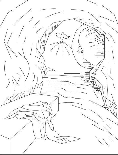 Jesus Empty Tomb Coloring Pages  Coloring Home