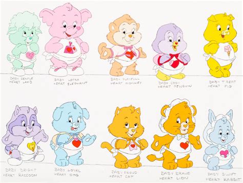 A Model Sheet Used For The Cousin Cubs Used In Care Bears Movie 2 You