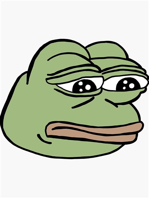 Rare Pepe Sad Frog Sticker For Sale By Konpoonti Redbubble