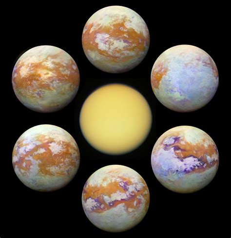 Titan Saturns Largest Moon Seen In Clearest Ever Infrared Images