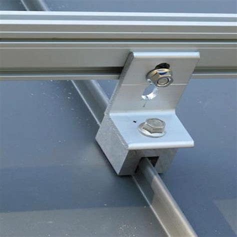 Anodizing Metal Roof Solar Panel Clamps Standing Seam Tin For Frameless