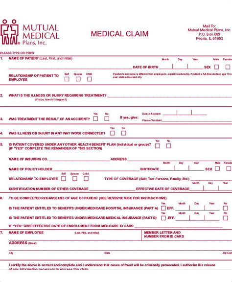 Free 47 Claim Forms In Pdf