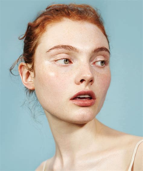 what model georgie hobday loves about being a redhead skin model fashion editorial makeup