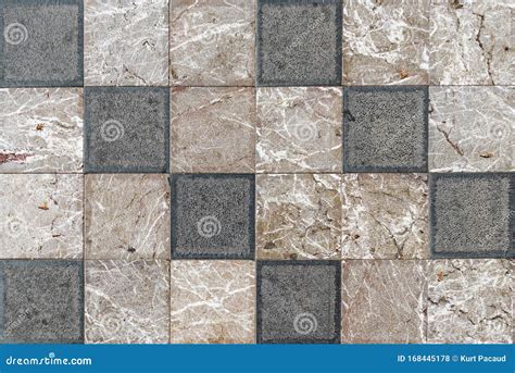 Geometric Checkered Style Floor With Marble Tiles Stock Photo Image