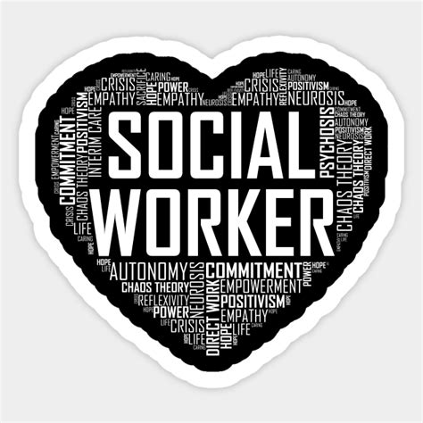 Social Worker Heart Social Worker Sticker Teepublic