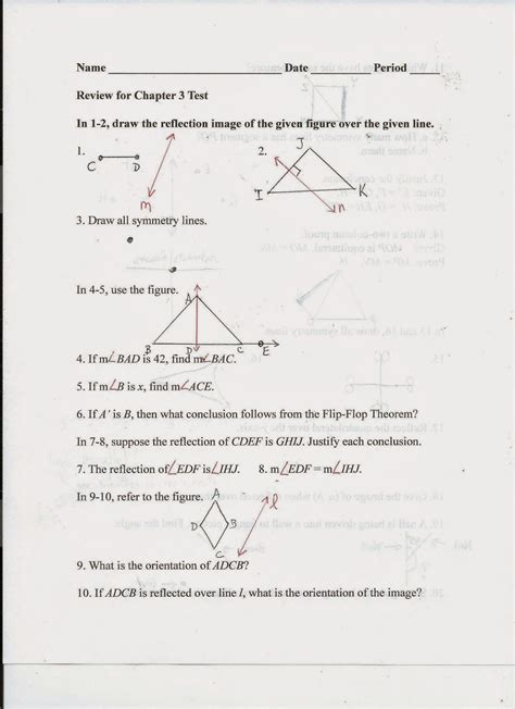 Geometry Common Core Style Review For Chapter 3 Test Day 35