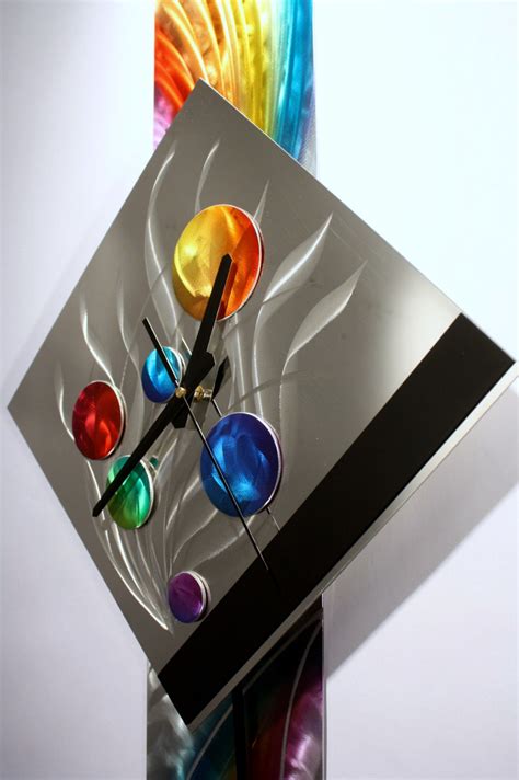 Modern Metal Wall Art Pendulum Clock Abstract Sculpture