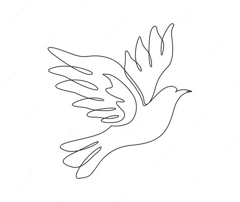 Premium Vector Continuous One Line Drawing Of Flying Bird Minimalist