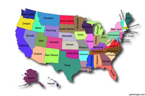 Gratis Descargable Mapa Vectorial De Estados Unidos De America EPS