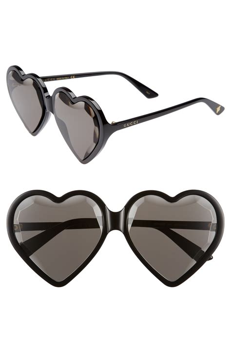 gucci 60mm heart sunglasses available at nordstrom