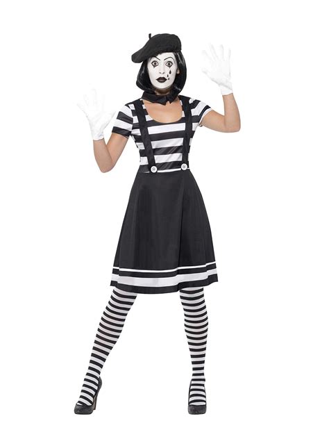 Smiffys Women S Lady Mime Artist Costume Funtober