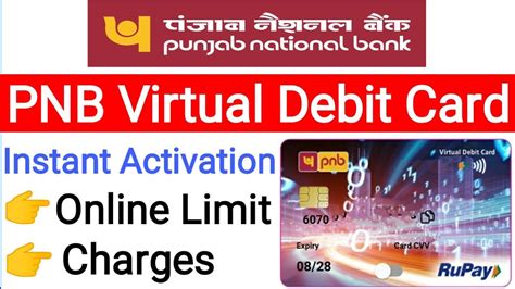 Pnb Virtual Debit Card Limit And Charges Pnb Debit Card Pnb Atm Card