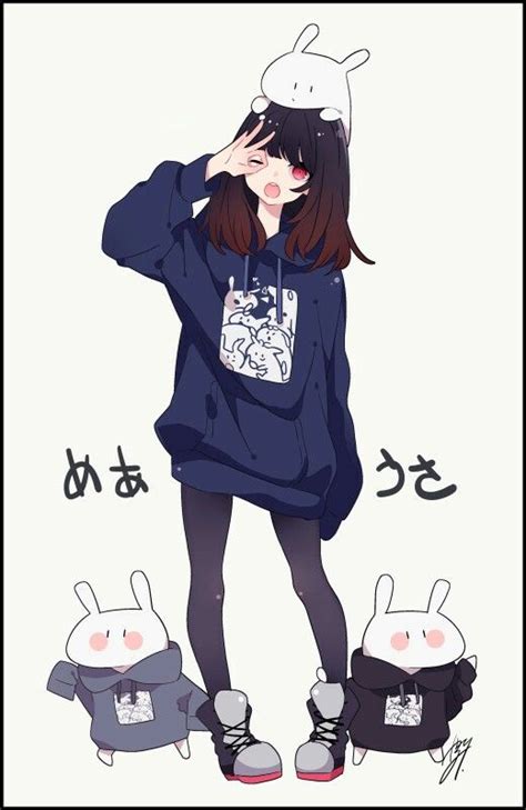 Cute Hoodie Girl Art Pinterest Hoodie Anime And Girls