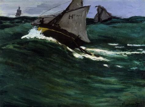 Claude Monet The Green Wave Oil Painting Reproduction