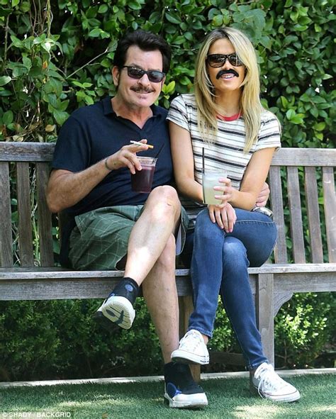 Charlie Sheen And Julia Stambler Don Moustache Disguises Daily Mail Online