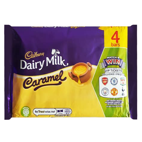 Cadbury Dairy Milk Caramel 4 Bars 148g Supersavings