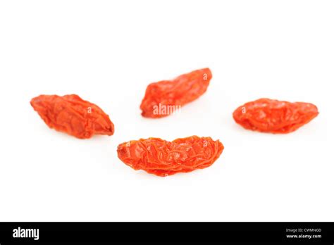 Goji Berries Isolated On White Background Stock Photo Alamy