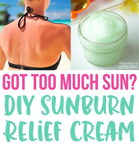 Diy Natural Sunburn Relief Cream Happiness Is Homemade