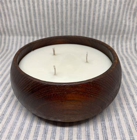 Love Spell Wood Bowl Soy Candles 14oz