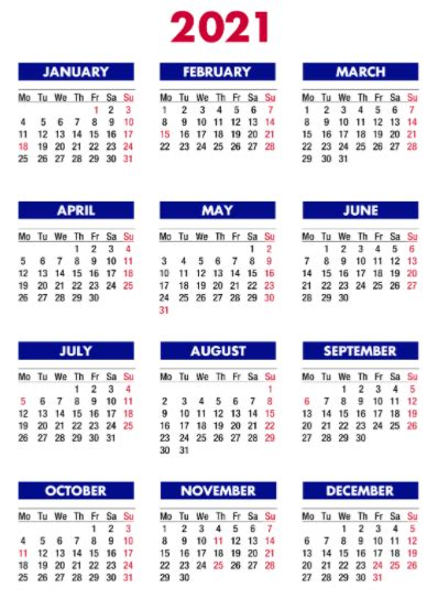 Add holidays and events and print the 2021 calendar. {Free} Printable 2021 Calendar Template PDF, Word, Excel ...