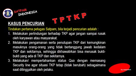 Blog Tentang Standar Operasional Prosedur Sop Satpam Security Tptkp Tindakan Pertama Tempat