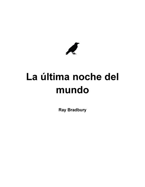 Bradbury ray la ltima noche del mundo - La última noche del mundo Ray ...