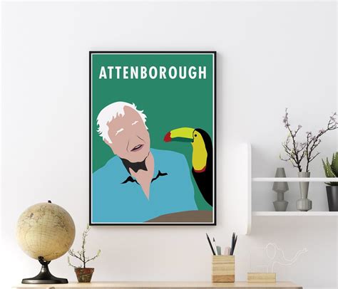 David Attenborough Poster David Attenborough Print Environmental Art