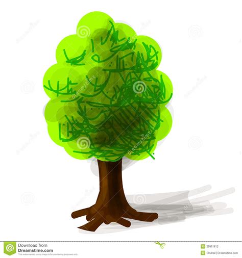 Tree Cartoon Icon Vector Illustration Stock Vector