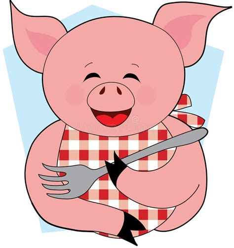 Happy Pig Eating Stock Vector Illustration Of Bacon Agriculture 1750659