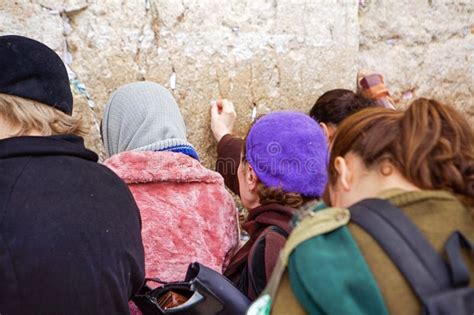 Women Praying At The Western Wall Wailing Wall Jerusalem Israel