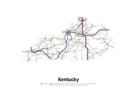 Highways Of The Usa Kentucky Transit Maps Store