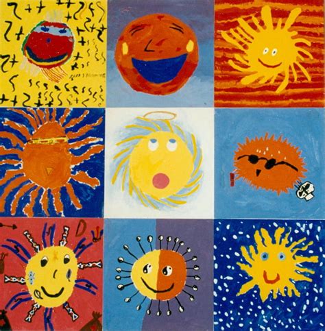 Art For Small Hands Painting Suns