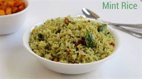 Mint Rice Recipe How To Make Pudina Rice Sandhyas Recipes