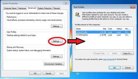 Shortcut To User Profiles Manager Under Windows 7 Super User