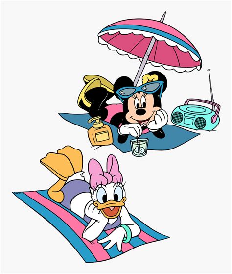 Minnie Mouse On The Beach Hd Png Download Transparent Png Image