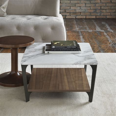 18 white marble coffee tables we love. Soho Square Marble & Wood Coffee Table