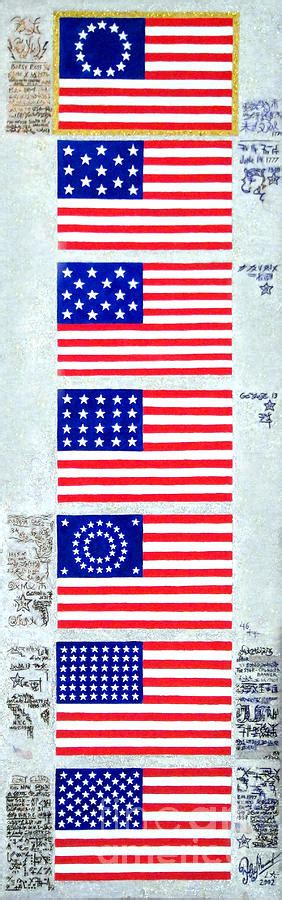 Evolution Of Us Flag Painting By Sofia Goldberg Fine Art America