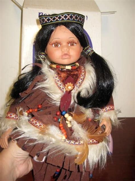 Goldenvale Collection Porcelain Doll Native American Indian Girl W Box On Popscreen