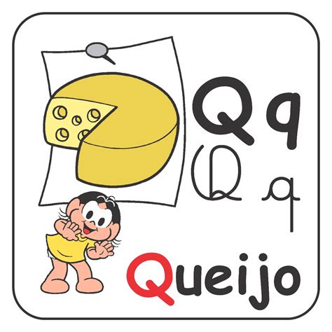 Alfabeto Ilustrado Da Turma Da Mônica Letra Q Educação E Transformação